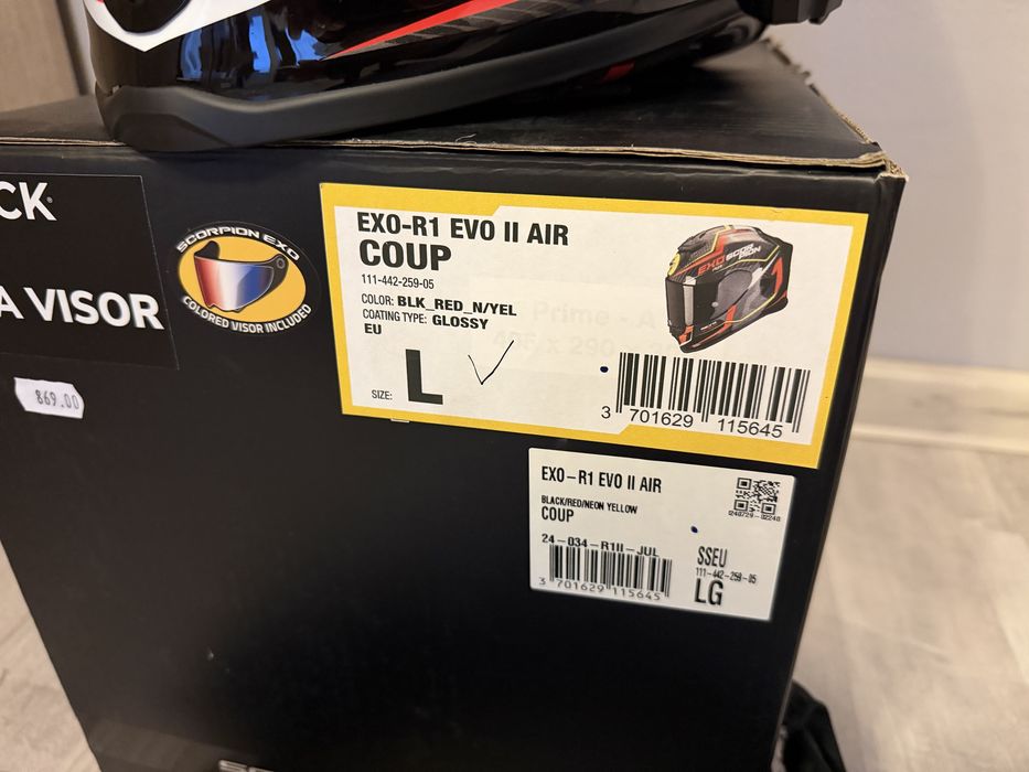 Каска Scorpion Exo R1 Evo2 размер L