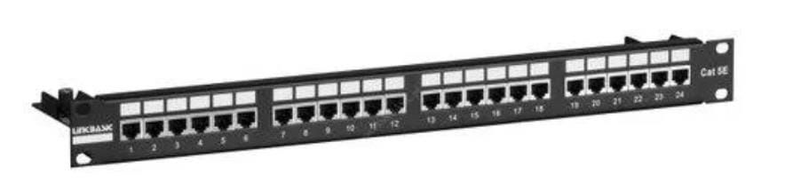 Коммутационная панель 5е кат., FTP 19", 1U, 24хRJ