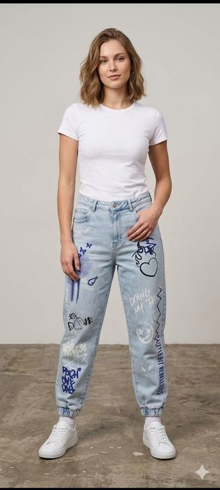 Джинсы - бананы.