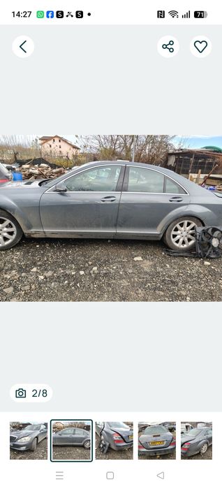 Piese volan airbag scune ușa aripa capota bara portbagaj cutie viteze faruri radiatoare fuzeta cardan stopuri toba ecu modul Mercedes s classe w221