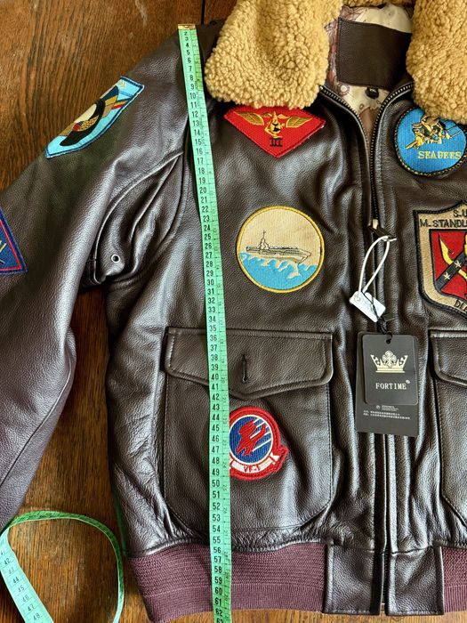 Geacă piele bărbați, stil vintage Top Gun