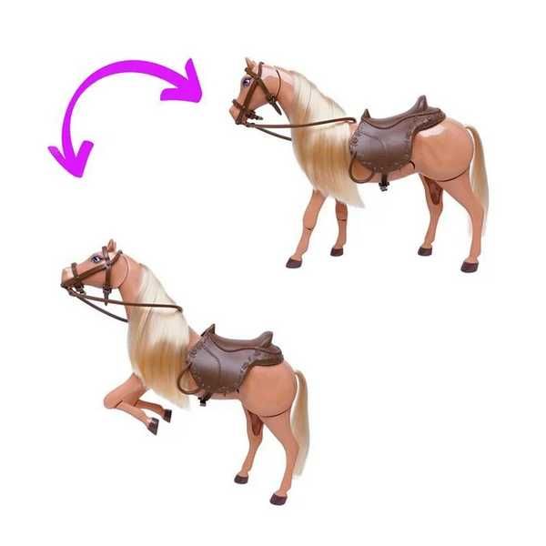 Кукла Бети с механичен кон и аксесоари, Кафяв