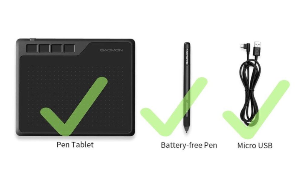 Графический планшет GAOMON S620 черный,б/у