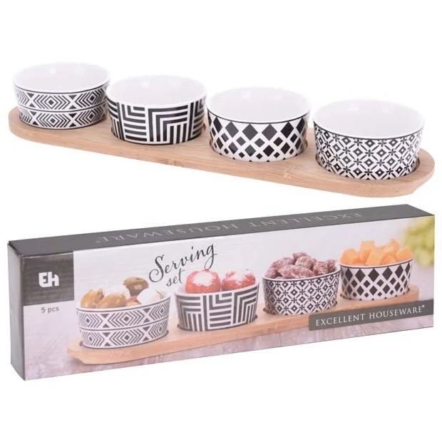 Комплект от 4 купички с поднос