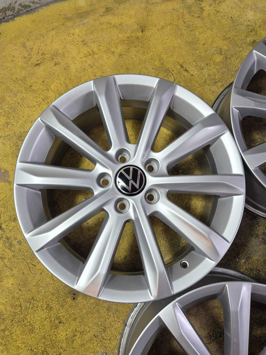 4 Jante Aliaj 5x112 17'' OEM VW Passat Tiguan Touran Sharan Caddy Scirocco T-ROC 6.5J ET 41 - MODEL 2024 / Skoda Octavia Superb Yeti Karoq Kodiaq
