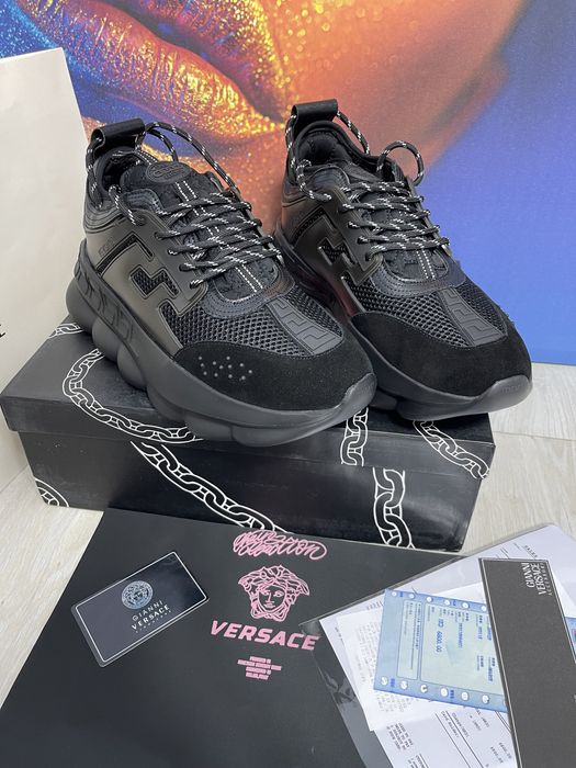Adidasi Versace Chain Reaction piele naturala Premium Full Box