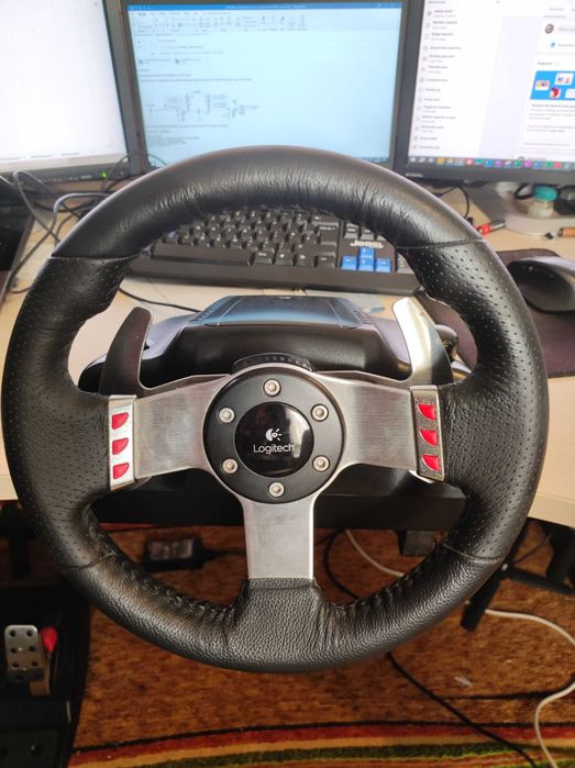 С ГАРАНЦИЯ ! Logitech G27 волан за PC, компютър, лаптопи или PS3