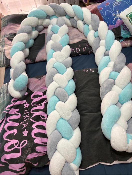 Apărători împletite pătuț copii – 2 buc (120 cm + 80 cm)