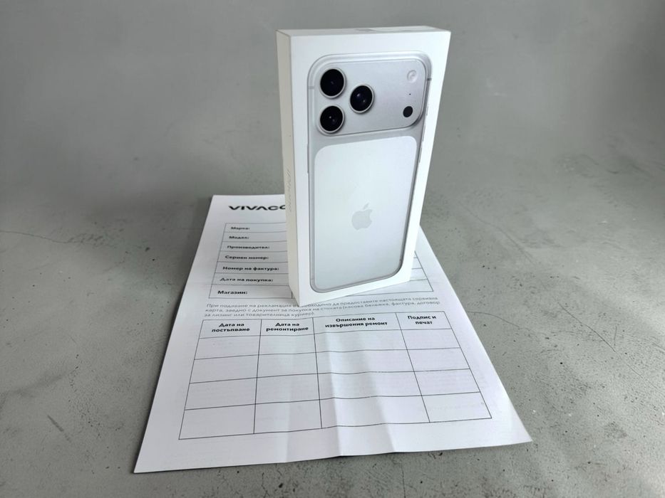 ЧИСТО НОВ! Apple iPhone 17 Pro Max 512GB Silver 2г. Гаранция!