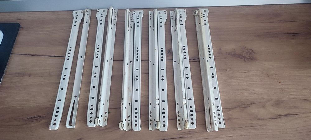 Set glisiere sine culisante pentru 3 sertare birou/dulap