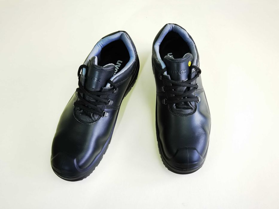 Bocanci PIELE 45 46 UVEX Ghete Protectie bombeu metalic munca Ca NOI