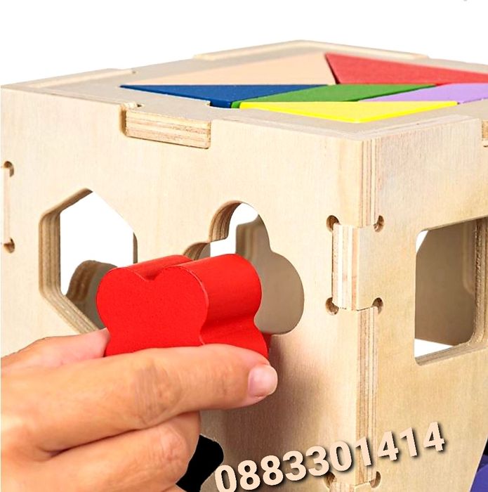 Дървен пъзел Сортер от дърво