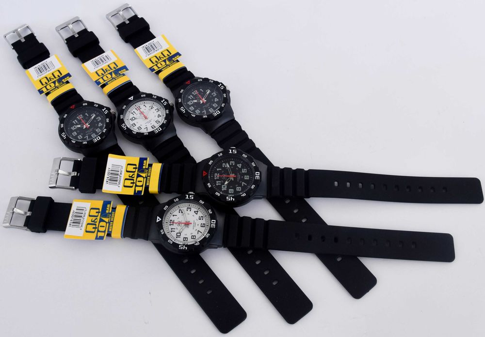 Детски Часовници Q&Q 10 BAR. Водоустойчив и Изключително Здрав Детски Часовник QQ.Динозавър Розов и Черен. Подарък за Първи Часовник на Момче и Момиче