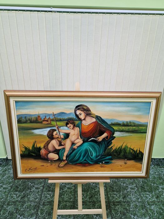 Топ уникална стара голяма антикварна  картина