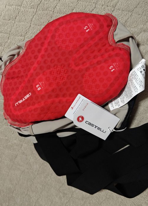 Pantaloni ciclism dama, CASTELLI, mar.M, mod.Espresso, colanti bretele