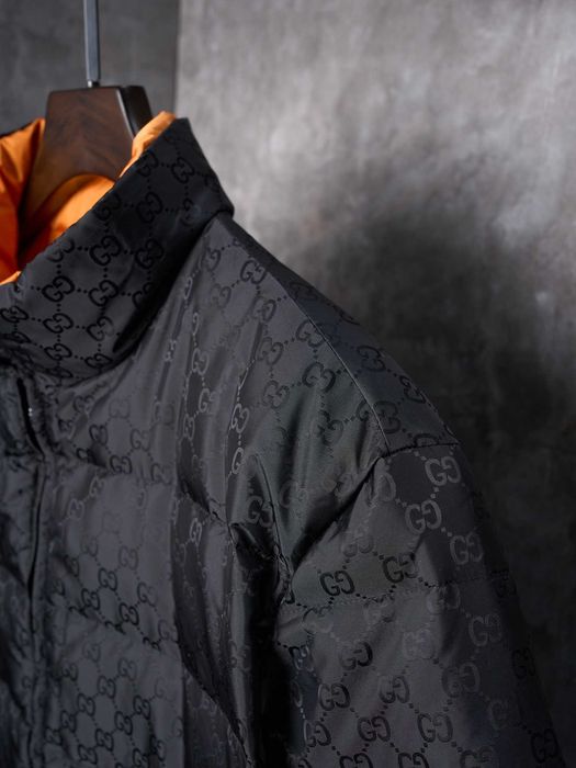 Gucci GG Nylon Zipper Fleece Stand cămașă inversabilă