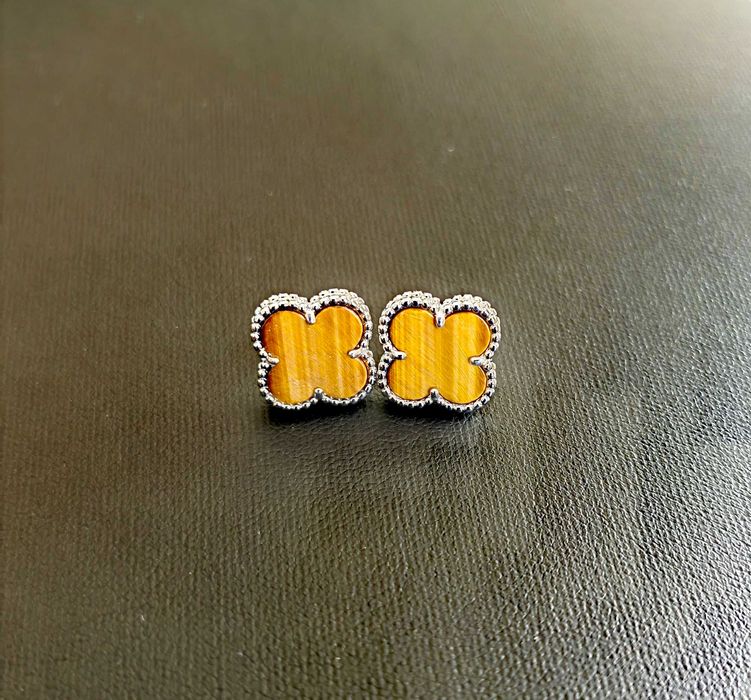 Червени дамски обеци Van Cleef & Arpels VCA Vintage Alhambra earrings