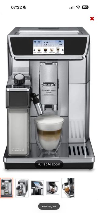 Espressor Delonghi PrimaDonna Elite ECAM650.85MS, 1450 W, 19 bari (Inox)