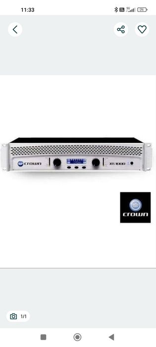 Crown xti 1000 amplificator profesional cu 20 prestări