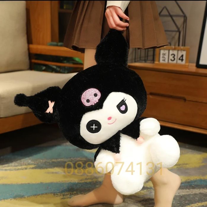 Hello Kitty Kuromi Плюшена играчка, Кити Куроми плюшени играчки, 45см