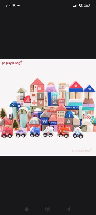 Детский деревянный конструктор 
Magic color sity