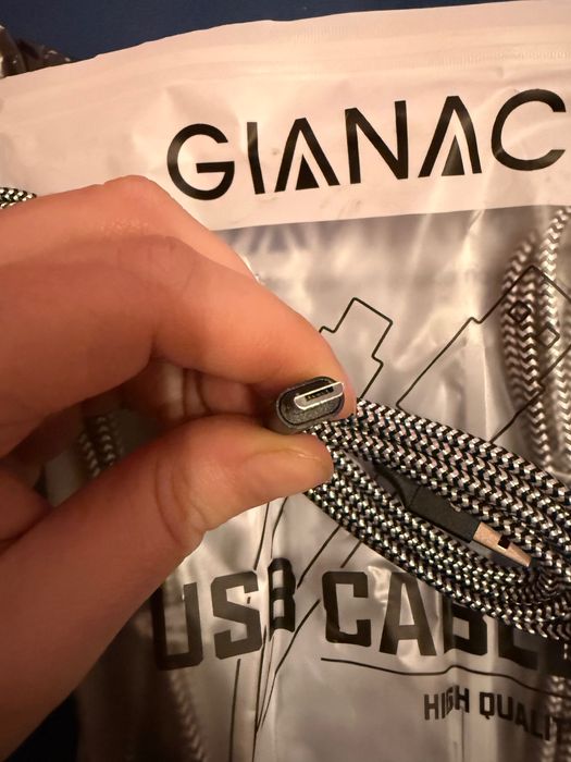 Комплект 3 бр. Micro USB кабели GIANAC – здрава текстилна оплетка