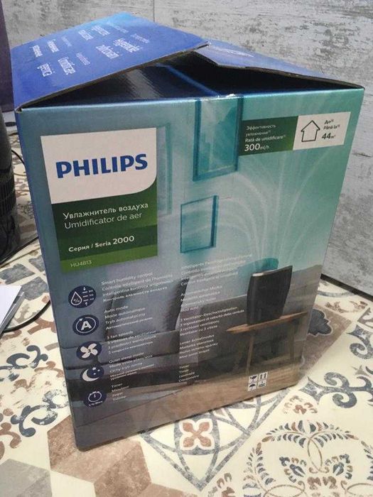 Umidificator de aer PHILIPS HU4813/10, 2l, negru-argintiu