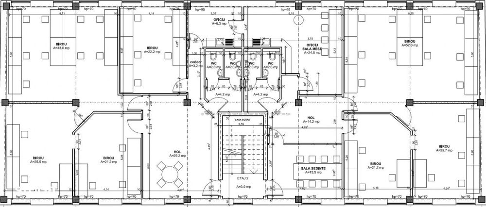 Etaj 2 integral birouri – 293,5 mp, Calea Dumbravii Sibiu, 12 €/mp