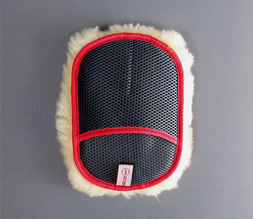 Професионална Ръкохватка / Гъба за Миене на Кола от Агнешка Вълна