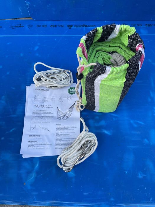 Hamac grădină Lifa Garden NOU – nefolosit + prinderi metalice incluse