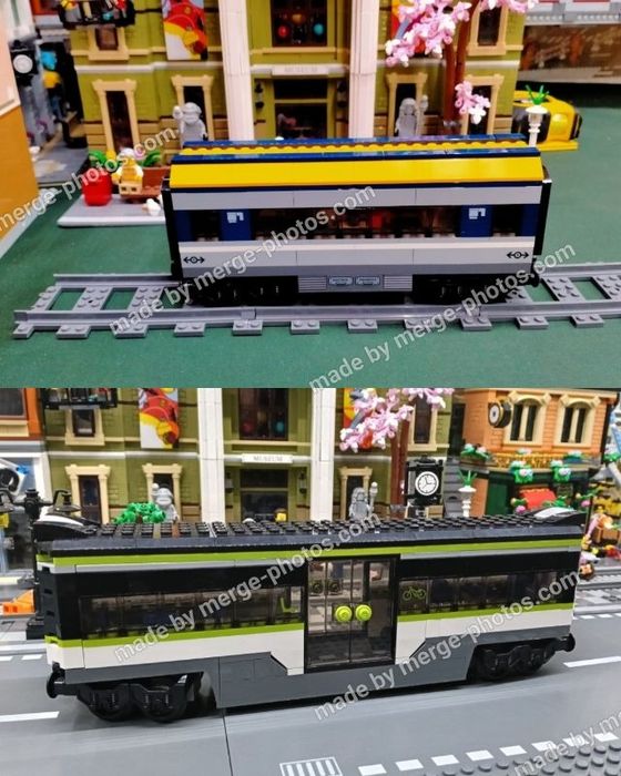 Lego 60197 și 60337 vagon pasageri