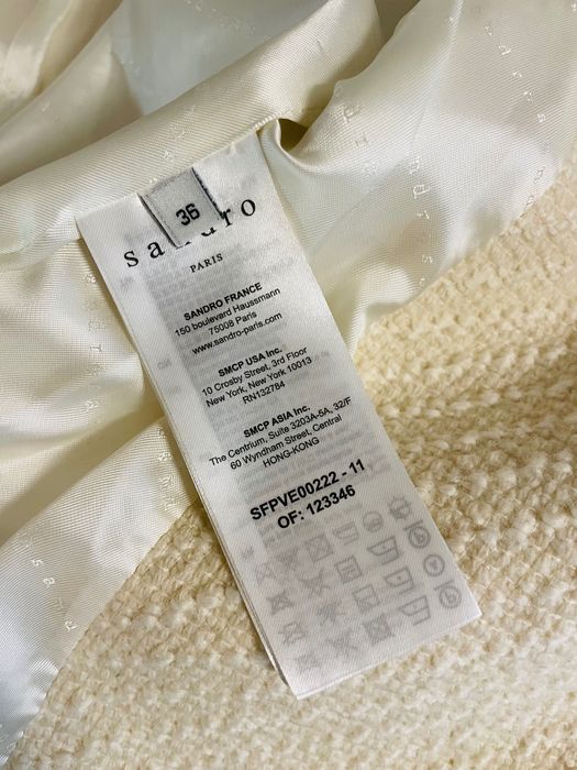 Sandro Dayvon Tweed Coat