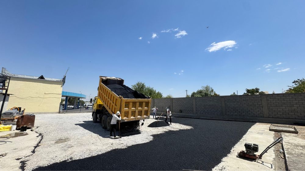 Укладка асфальта  Асфальтирование