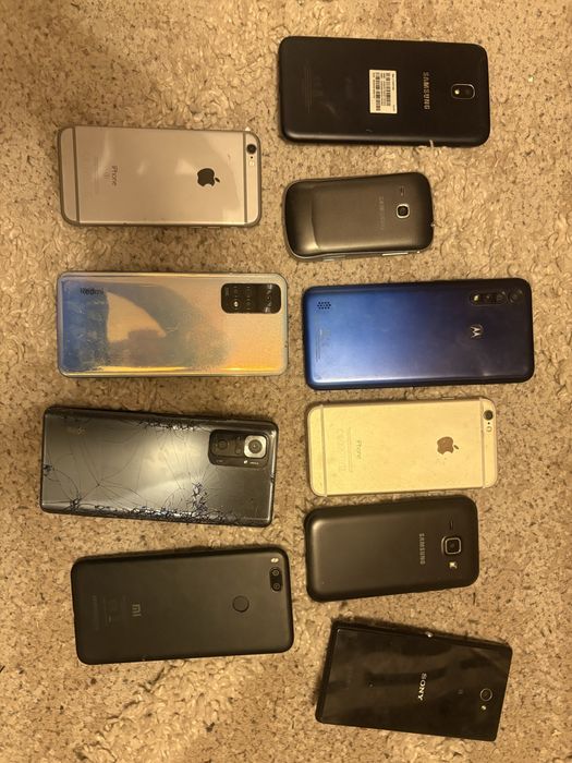 Lot telefoane pentru piese / reparații – Samsung, Xiaomi, Redmi, iPhone, Sony, Motorola