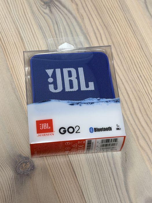 Boxa portabila JBL Go 2, Bluetooth, waterproof IPX7, albastru, NOU
