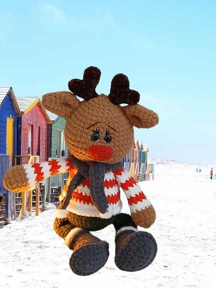 Ръчно изработени плюшени играчки еленче с фенер