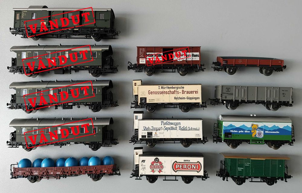 Vagoane trenulet electric H0 Trix, Heris, Kleinbahn, Lima etc