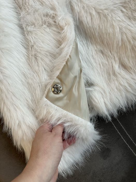 Ново палто с косъм С размер плюс шапка