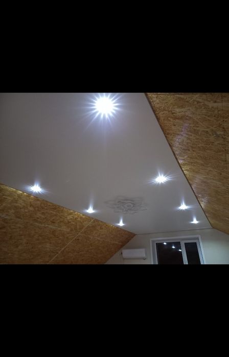 Натяжные потолки .