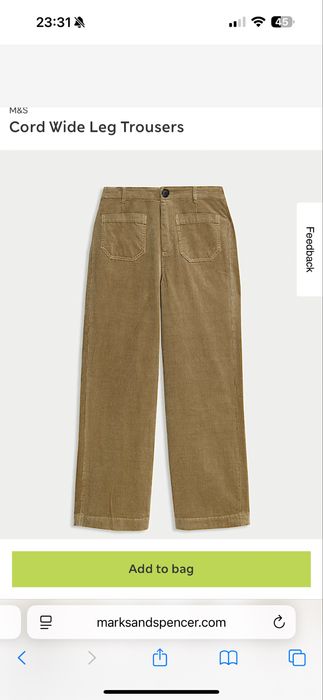 Брюки Marks & Spencer (вельвет) - 10 UK