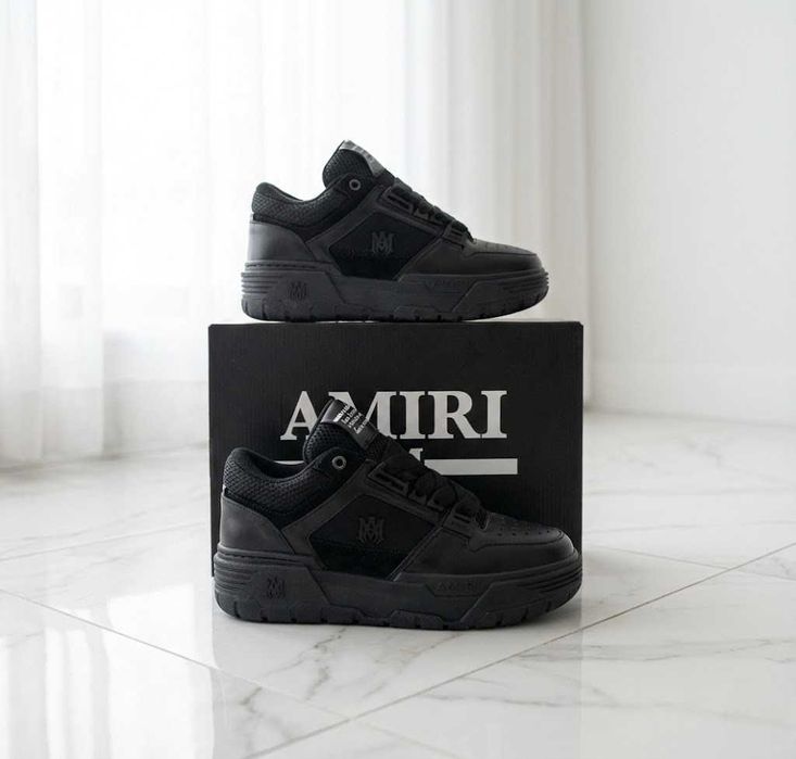 Adidasi AMIRI MA 1 Low Triple Black - Full Box - PREMIUM