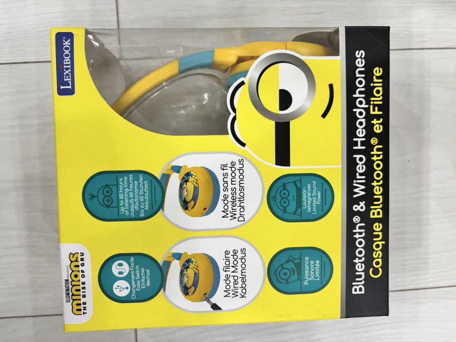 Casti Despicable me 2-in-1, Lexibook, Bluetooth, USB