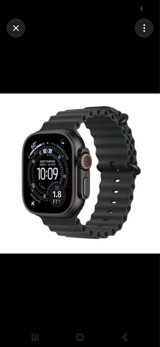 Apple Watch Ultra 49 мм Titanium Case + Black Ocean Band