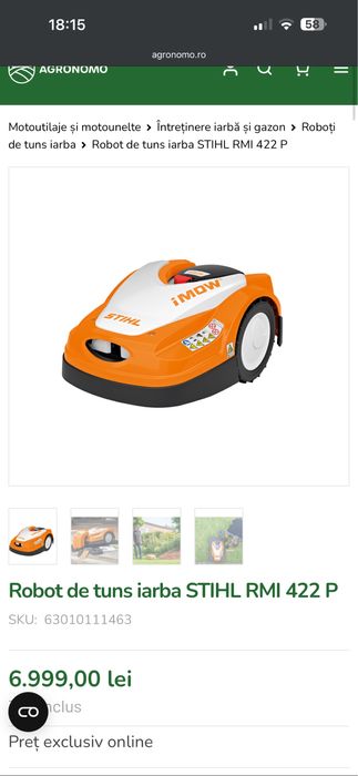 Robot de Tuns Gazon STIHL RMI 422 P iMOW