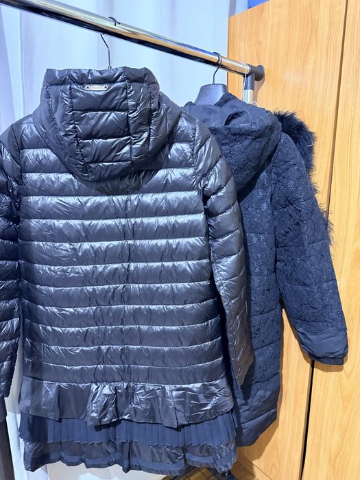 Twinset яке с естествен пух черно с дантела