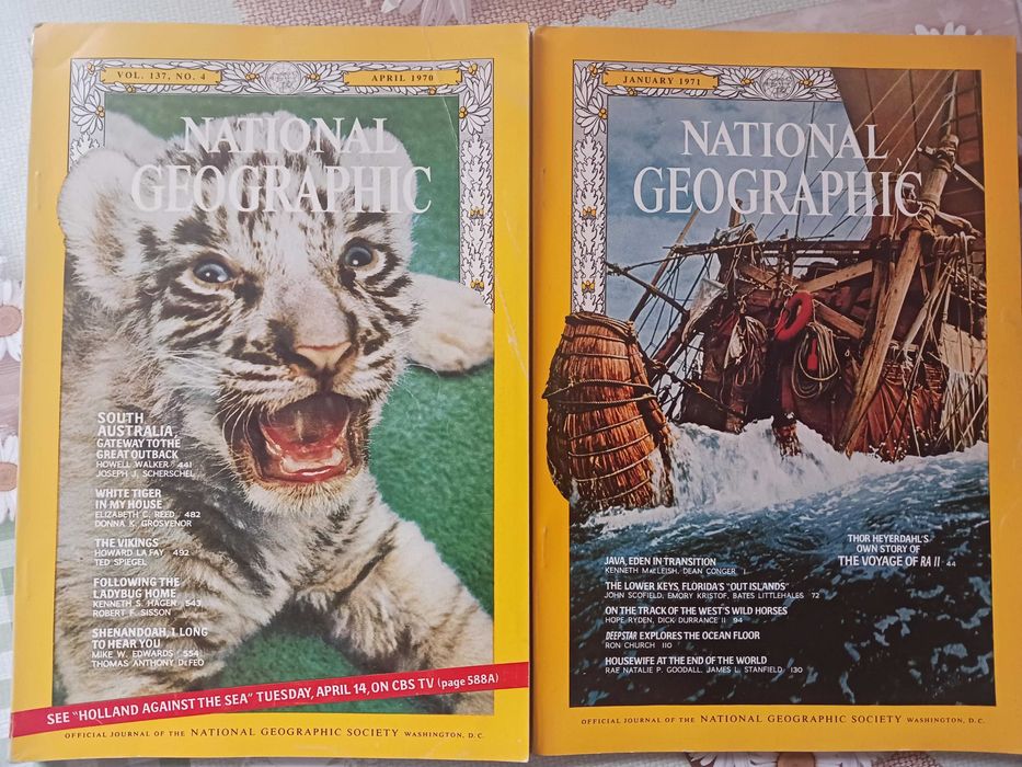 National Geographic списания на английски 1969 - 1971