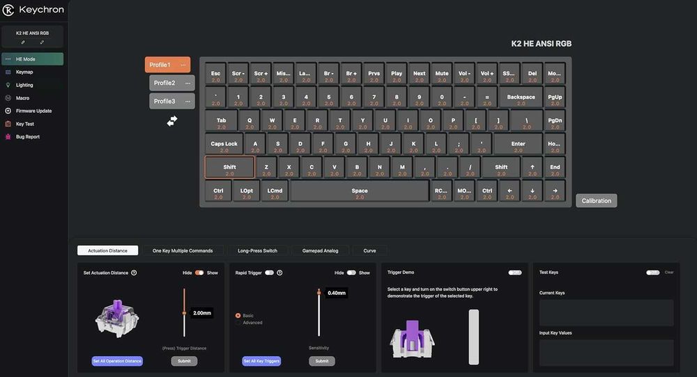 Магнитна клавиатура Keychron K2 HE ISO RGB