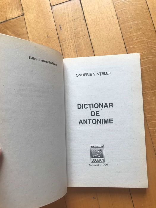 Dictionar sinonime, antonime