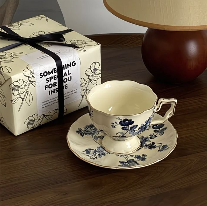 Чашка с блюдцей с упаковкой
