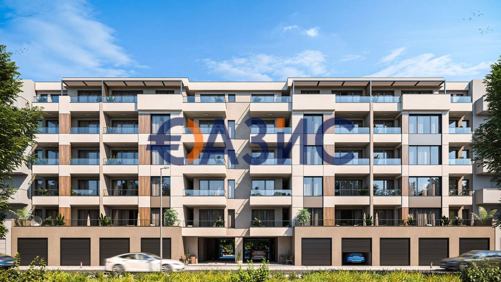 Апартамент с 1 спалня "до ключ" в нов комплекс "ИнтерХоумс 3", ул. "Тутхон", Поморие, 67.52 кв.м, #34231848